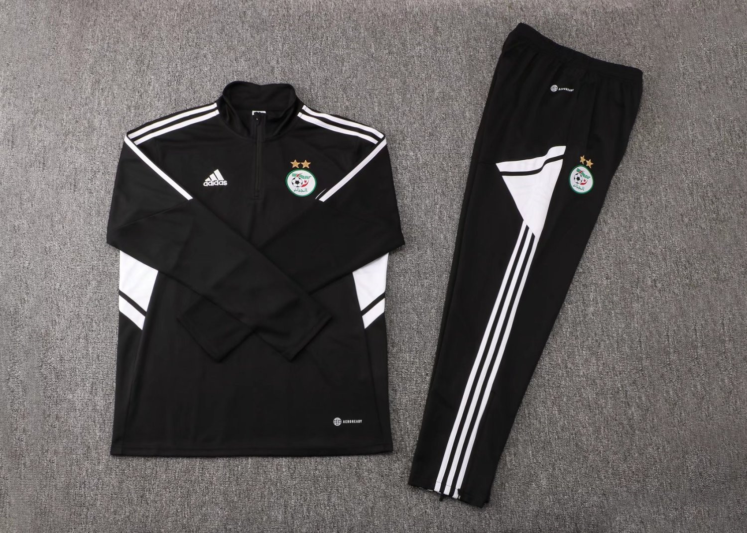 Algeria Soccer Training Suit Teamgeist Black Mens 2022/23