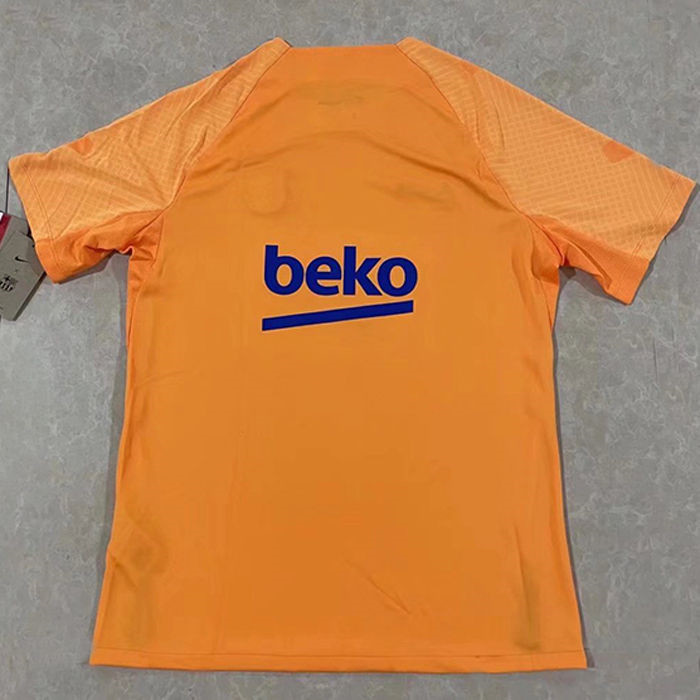 Barcelona Soccer Training Jersey Replica Orange Mens 2022 