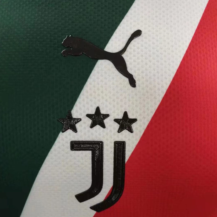Juventus Soccer Jersey Replica Green White Red Special Version Mens 2022 (Player Version)