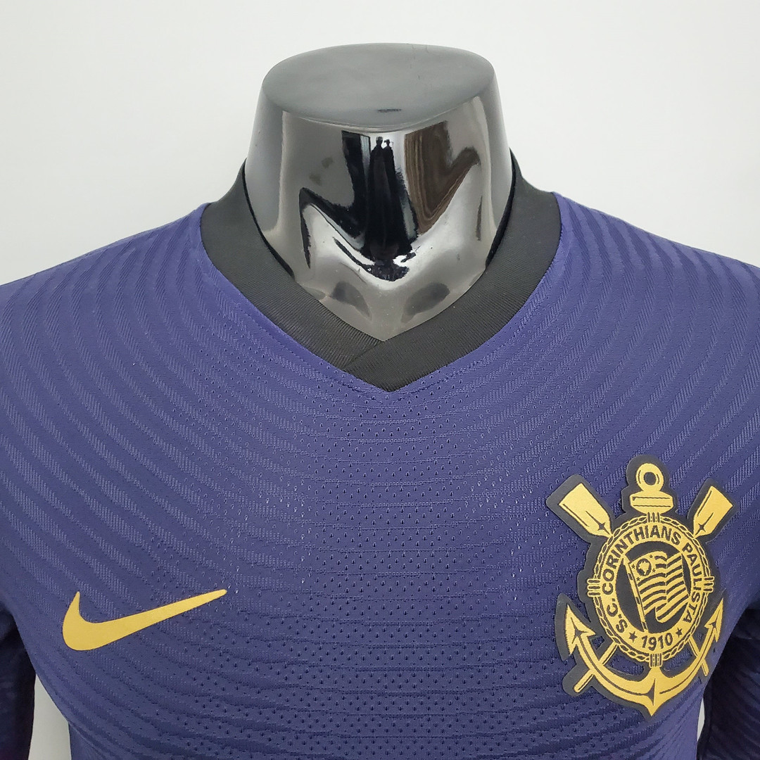 Corinthians Soccer Jersey Replica Third Long Sleeve Mens 2021/22 (Player Version)