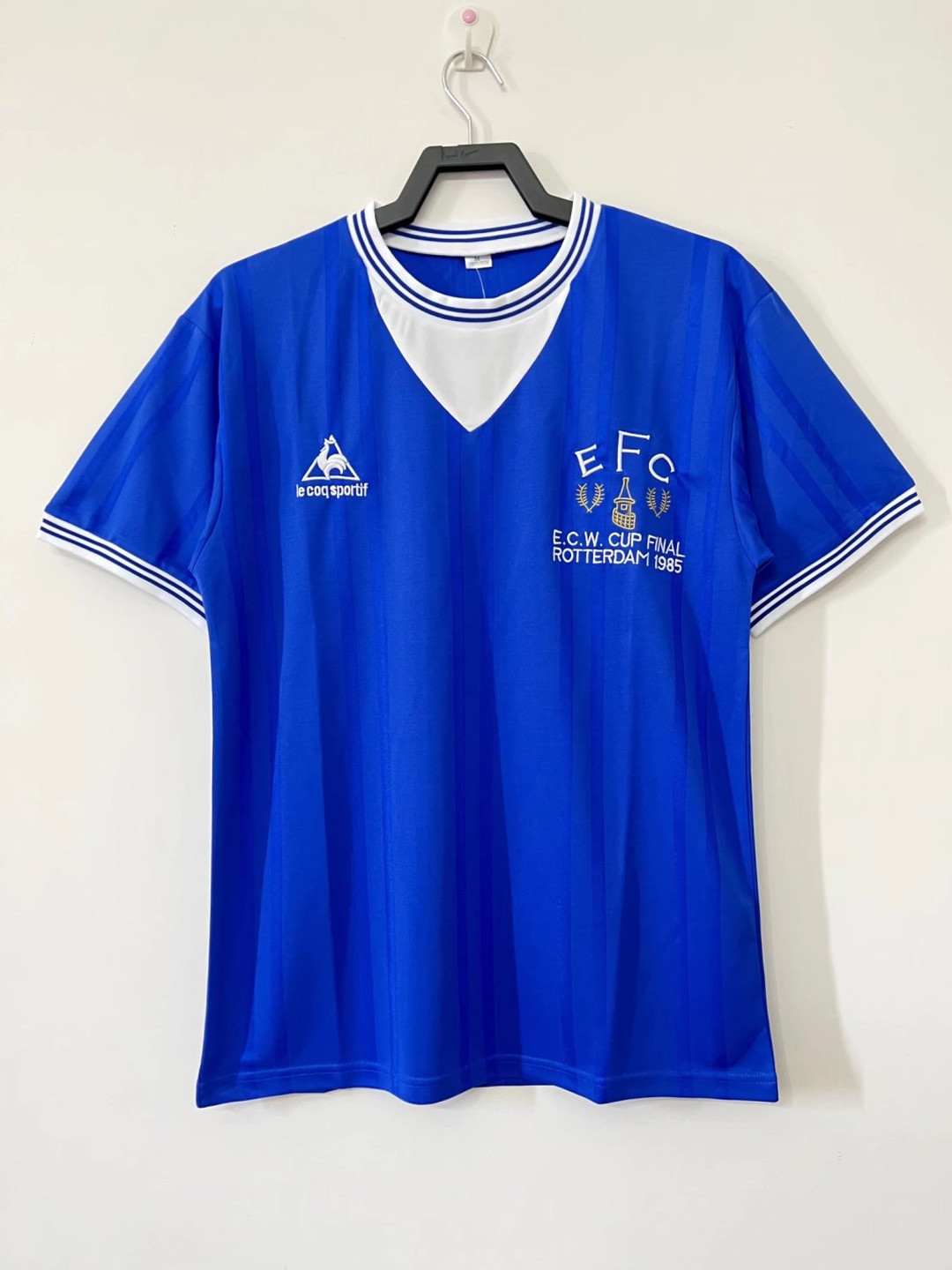 Everton Soccer Jersey Replica Retro ECWC Final Home Mens 1985