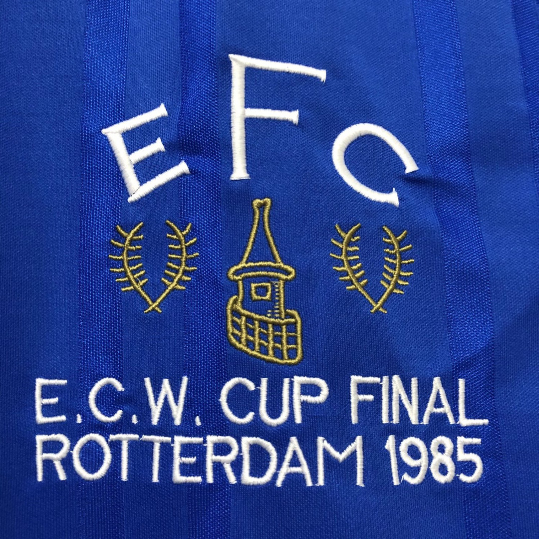 Everton Soccer Jersey Replica Retro ECWC Final Home Mens 1985