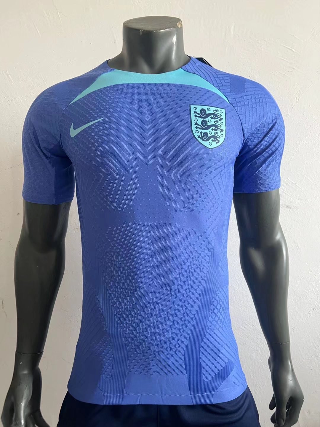 England Soccer Training Jersey Replica Pre-Match Blue Mens 2022 (Match)
