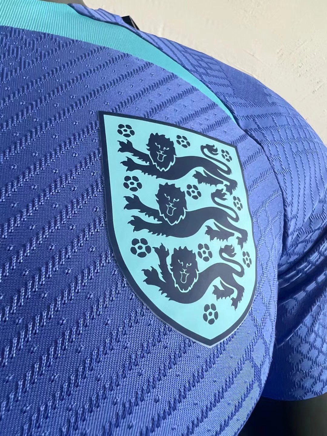 England Soccer Training Jersey Replica Pre-Match Blue Mens 2022 (Match)