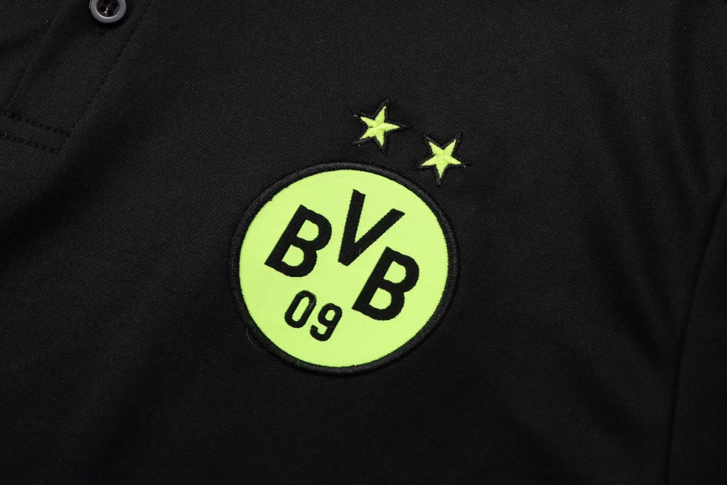 Borussia Dortmund Soccer Polo Jersey Replica Pure Black Mens 2021/22