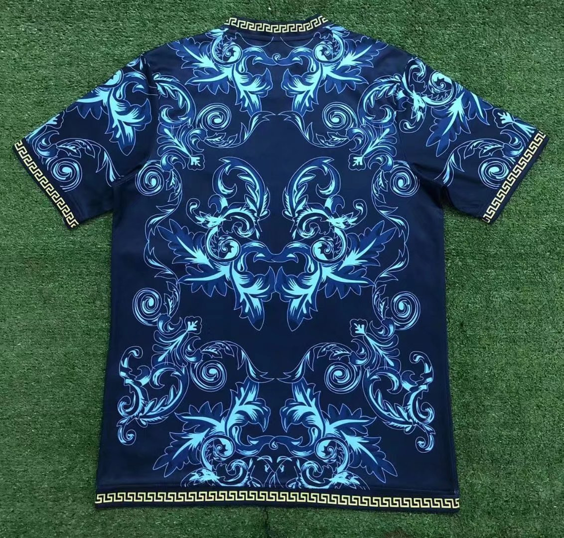 Italy x Versace Soccer Jersey Replica Special Edition Blue Mens 2022