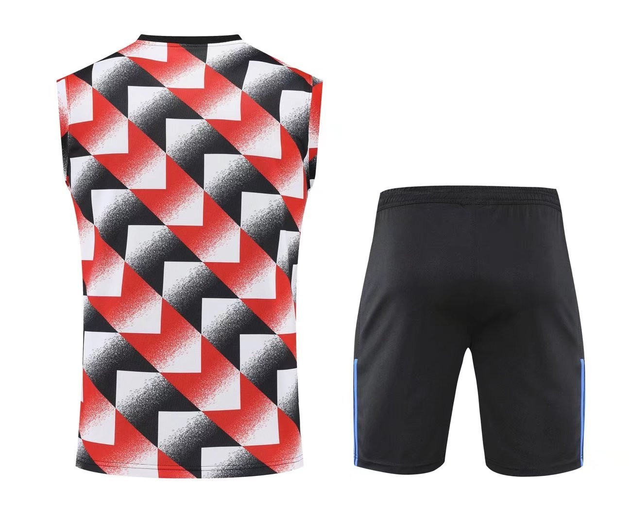 Manchester United Soccer Training Suit Singlet + Short Red - Black Mens 2022/23