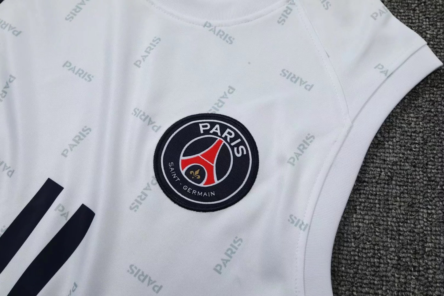 PSG x Jordan Soccer Training Suit Singlet + Short White Mens 2022/23
