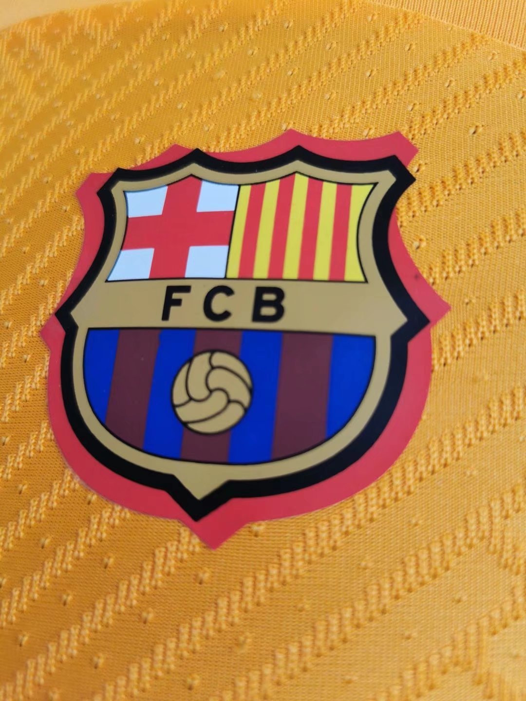 Barcelona Soccer Training Jersey Replica Pre-Match Yellow Mens 2022/23 (Match)