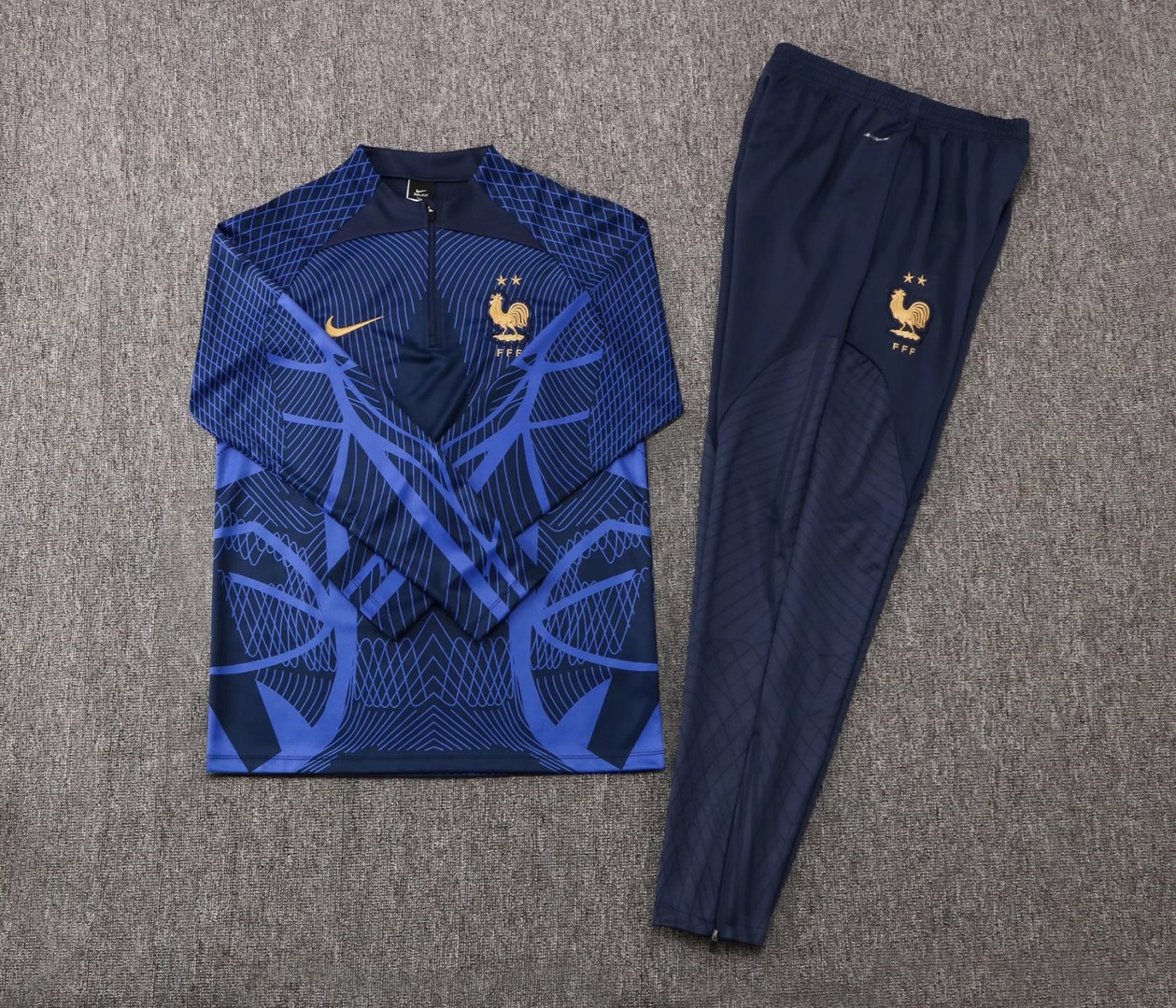 France Soccer Training Suit  Royal 3D Print Mens 2022