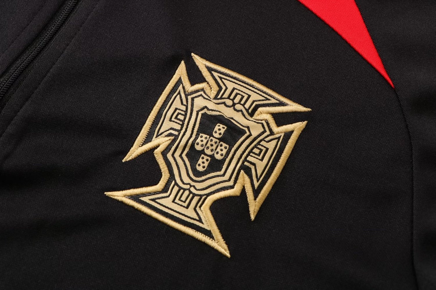 Portugal Soccer Training Suit  Black Mens 2022