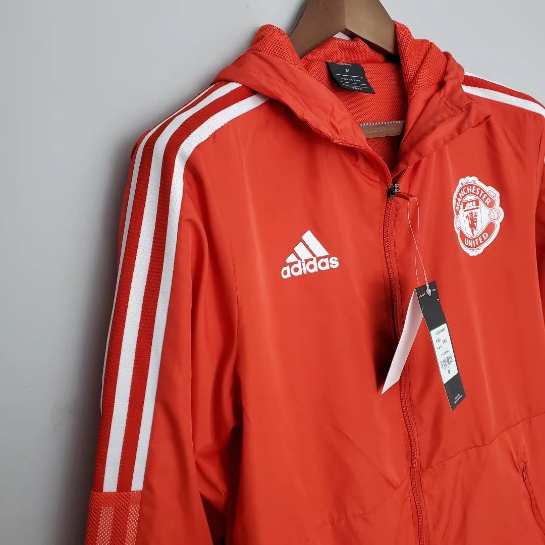 Manchester United Soccer Windrunner Jacket Red Mens 2022/23