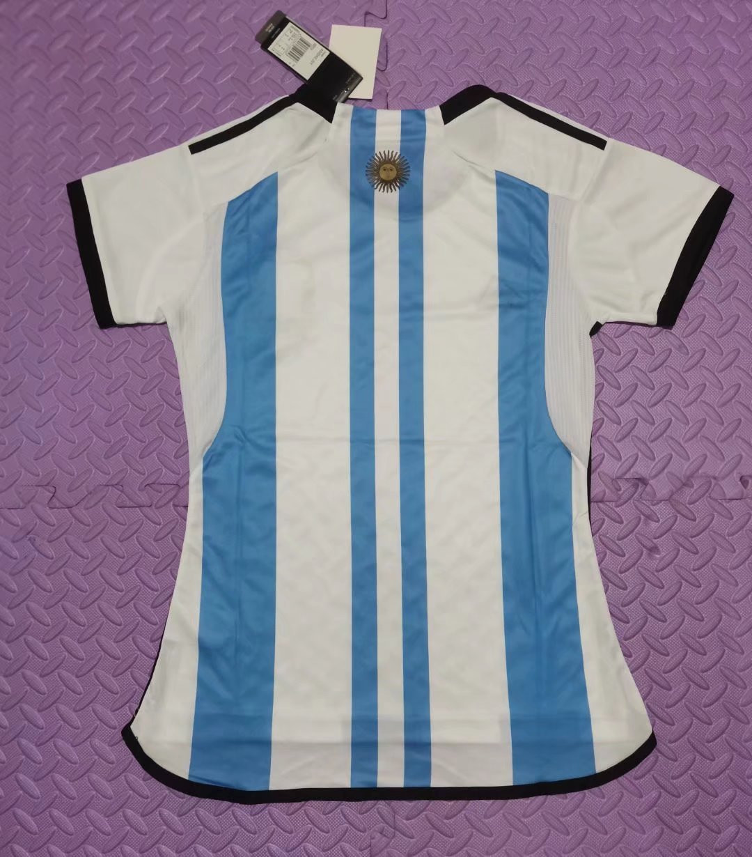 Argentina World Cup Home Soccer Jersey Replica Womens 2022