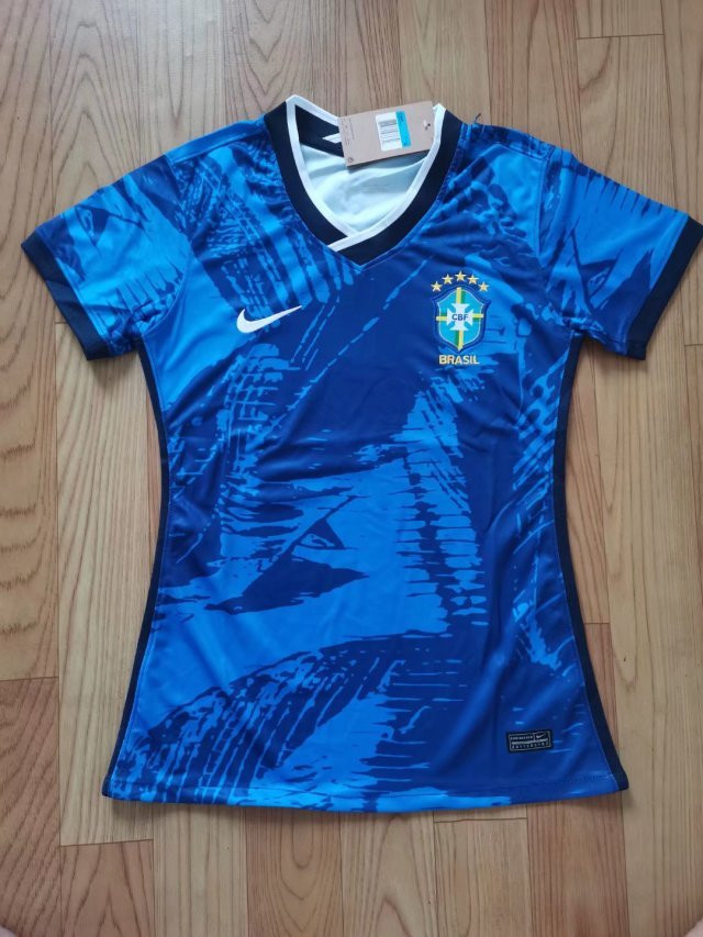 Brazil Special Edition Blue Soccer Jersey Replica Womens 2022