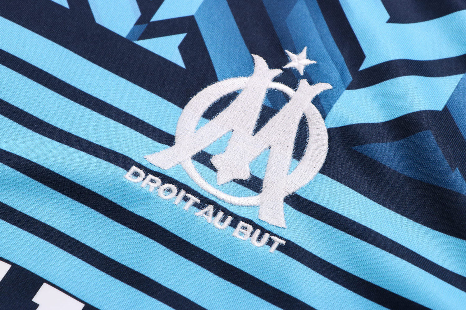 Olympique Marseille 2022-23 Blue Soccer Training Jersey Replica Mens