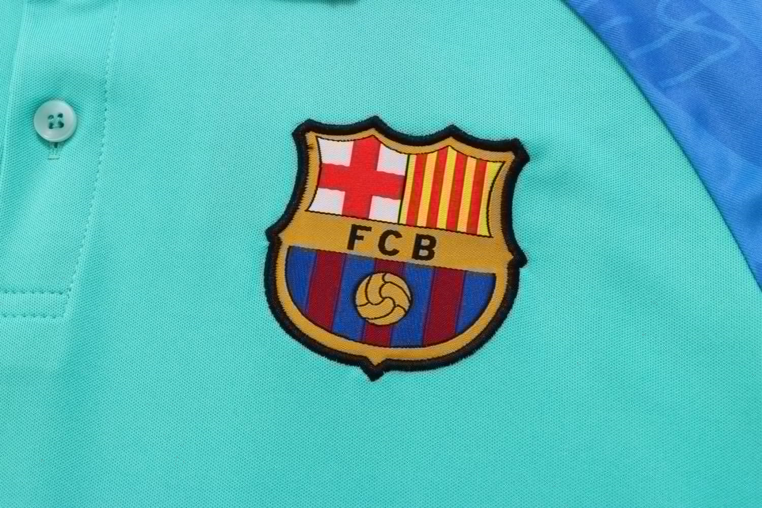 Barcelona Soccer Polo Jersey Replica Green Mens 2022/23