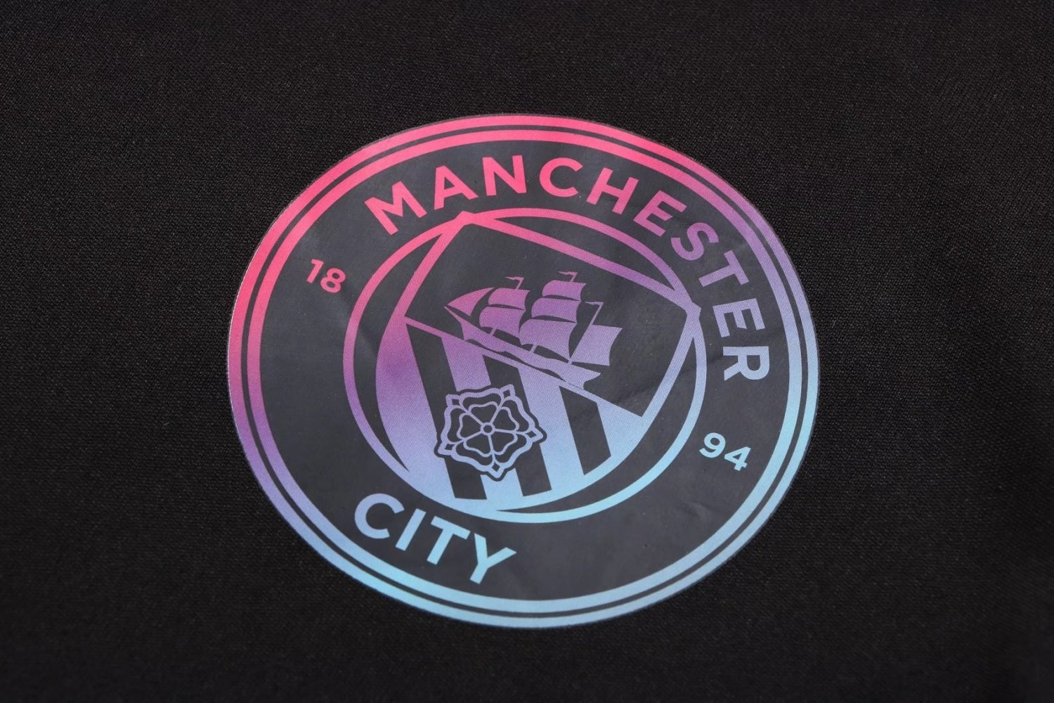 Manchester City Soccer Polo Jersey Replica Black Mens 2022/23