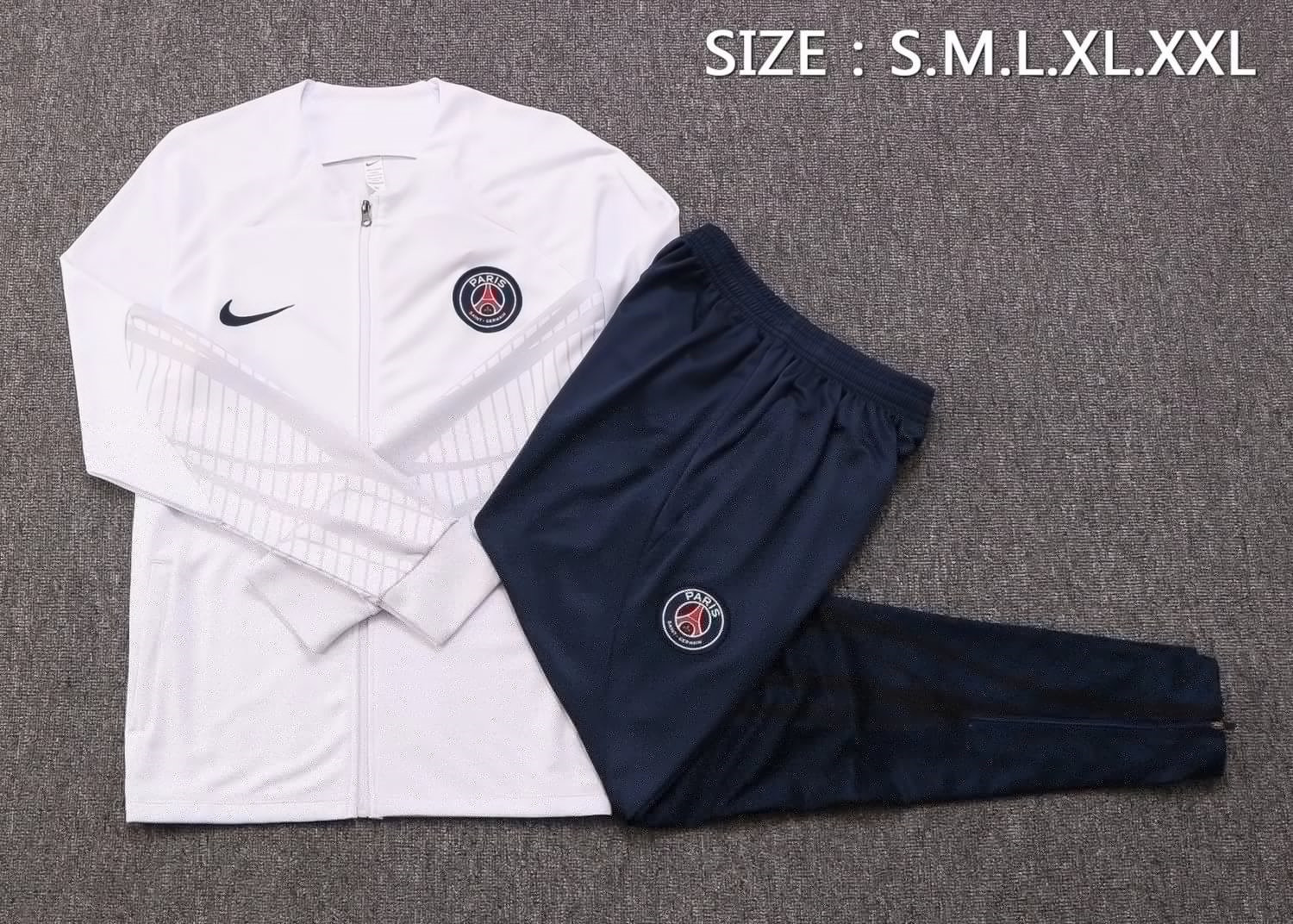 PSG x Jordan Soccer Training Suit Jacket + Pants White Mens 2022/23