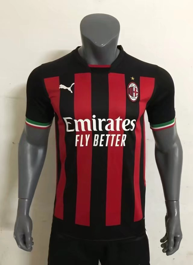 AC Milan Soccer Jersey Replica Home Mens 2022/23