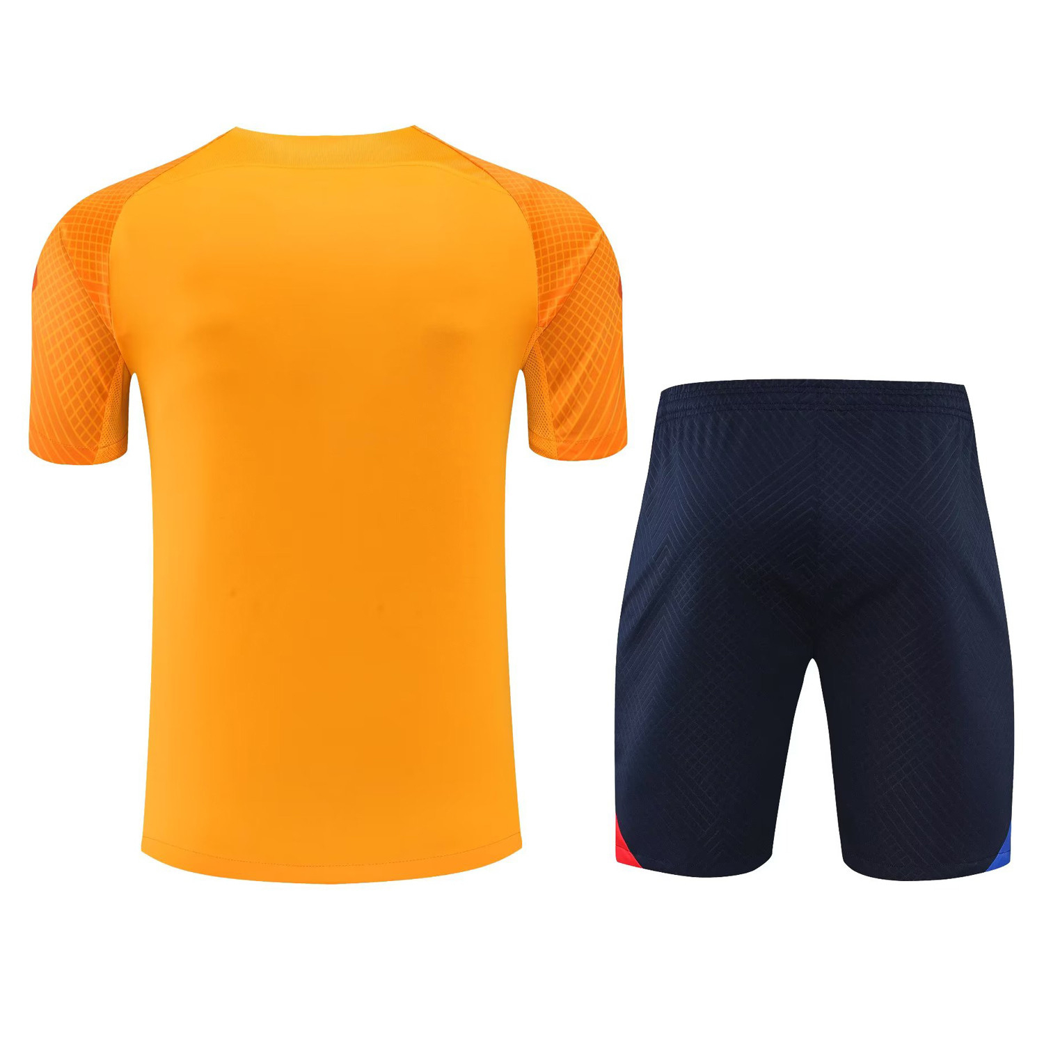 Barcelona Orange Soccer Jersey + Short Replica Mens 2022/23