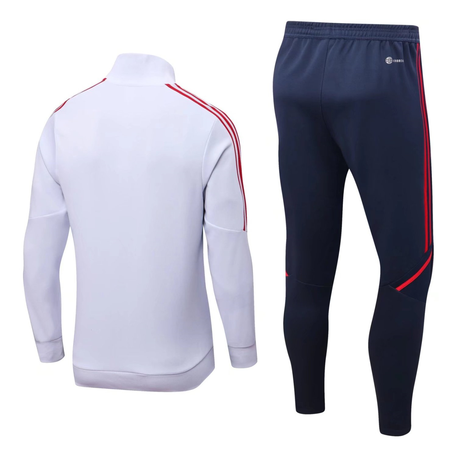Bayern Munich White Soccer Jacket + Pants Replica Mens 2022/23