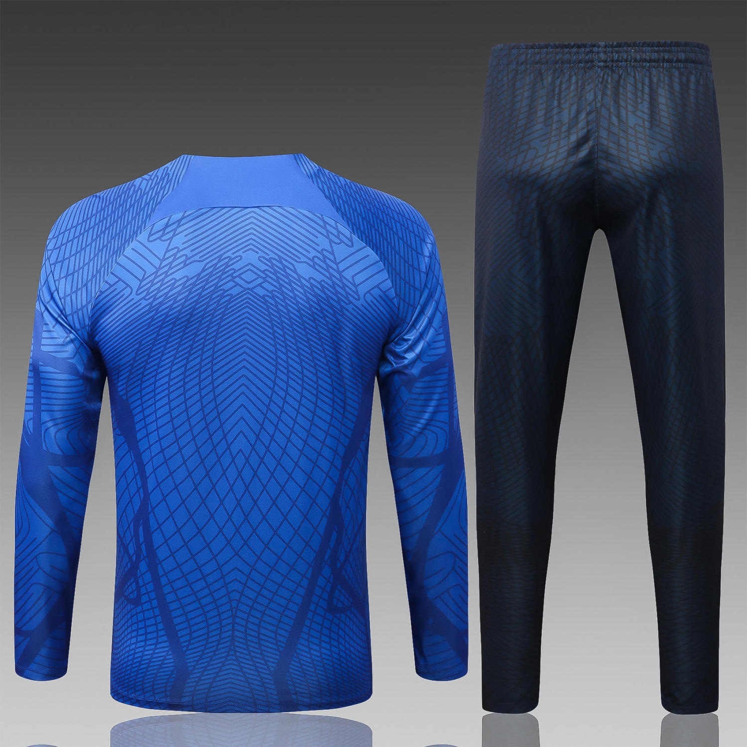 France Blue 3D Soccer Training Suit Replica Youth 2022