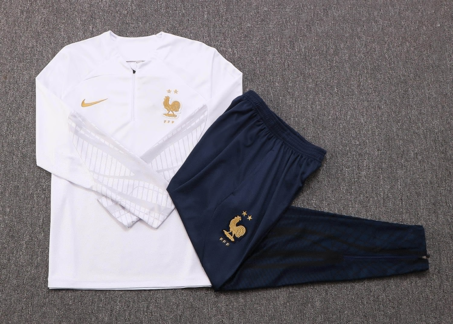 France White Soccer Training Suit Replica Youth 2022