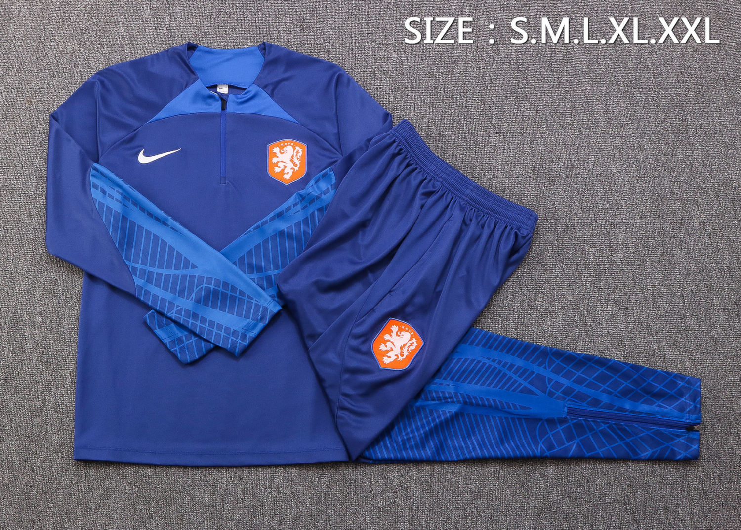 Netherlands Blue Soccer Training Suit Replica Mens 2022