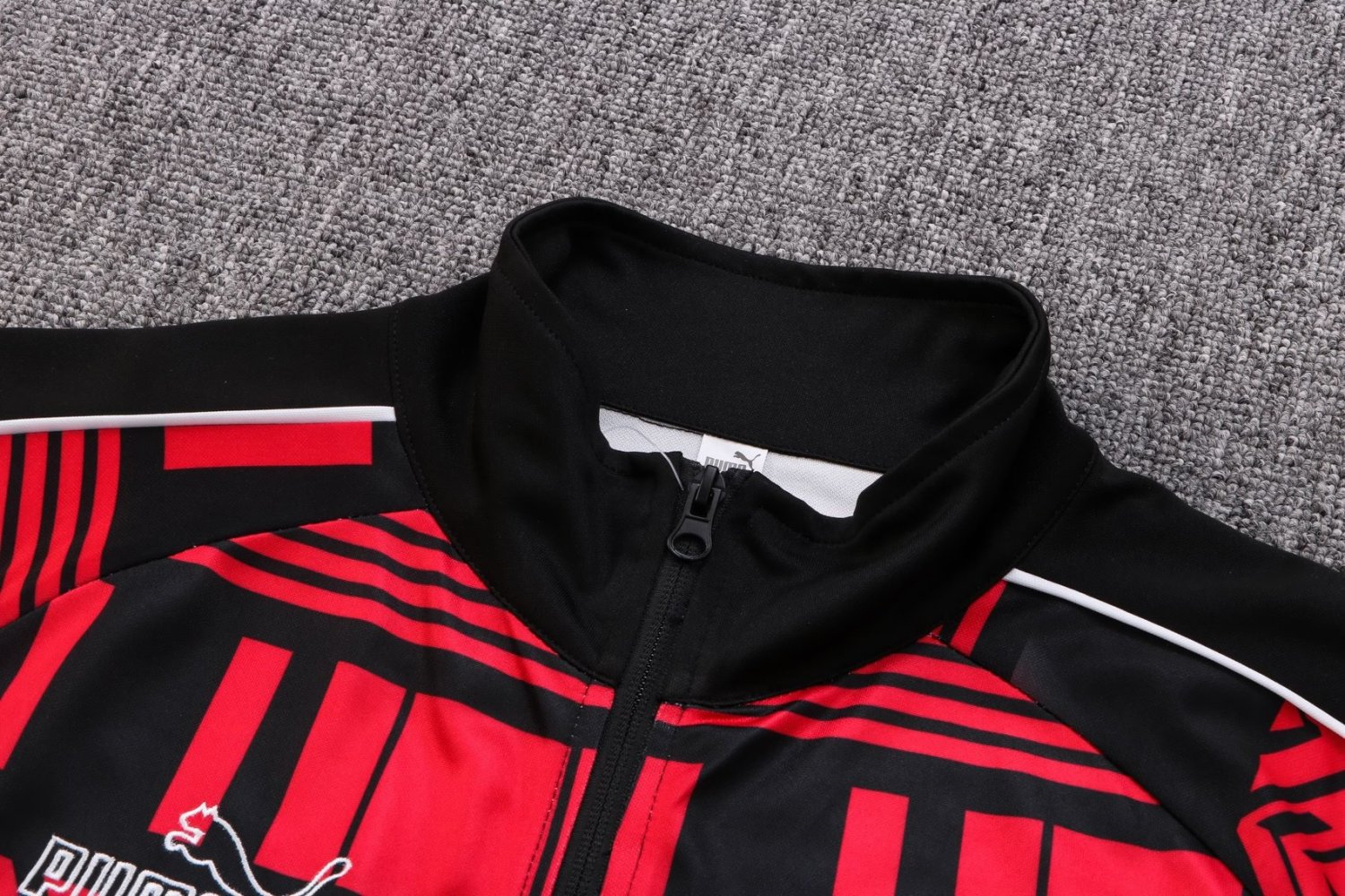 AC Milan Soccer Training Suit Jacket + Pants Black 2022/23 Mens