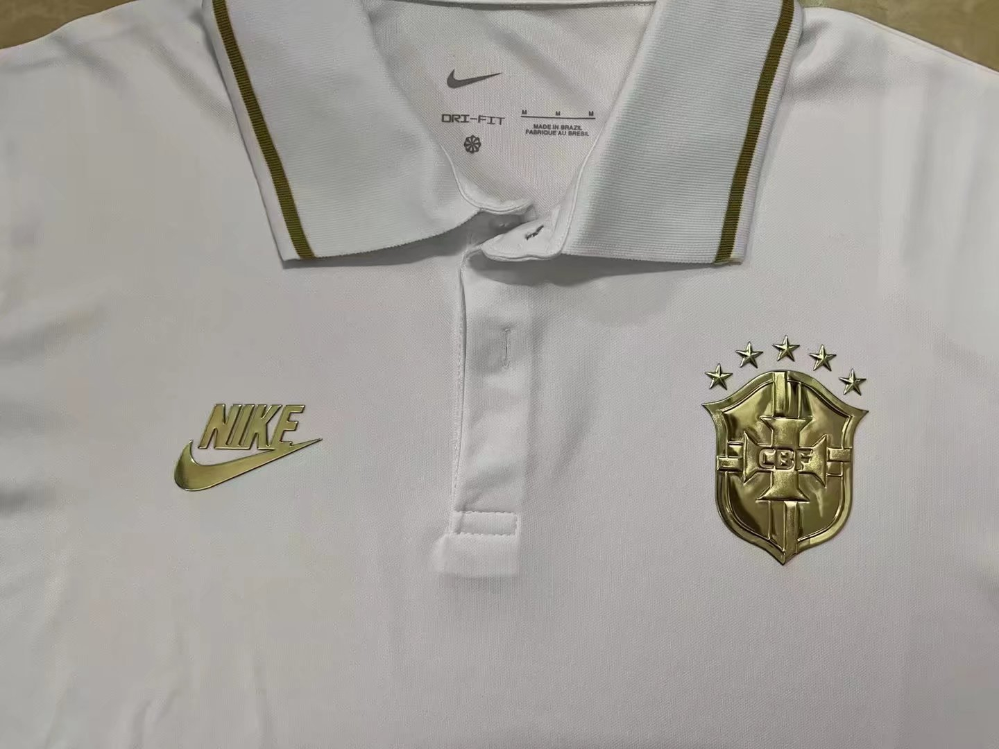 Brazil Soccer Polo Jersey Replica White 2022/23 Mens
