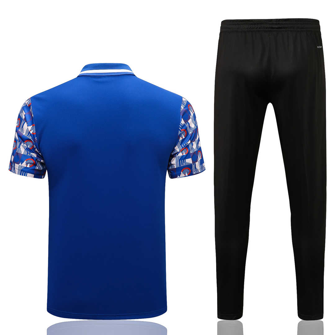 Arsenal Soccer Polo + Pants Replica Blue 2022/23 Mens