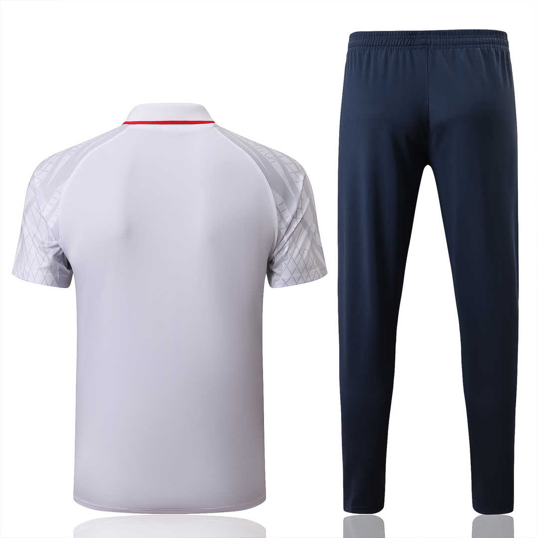 PSG Soccer Polo + Pants Replica White 2022/23 Mens