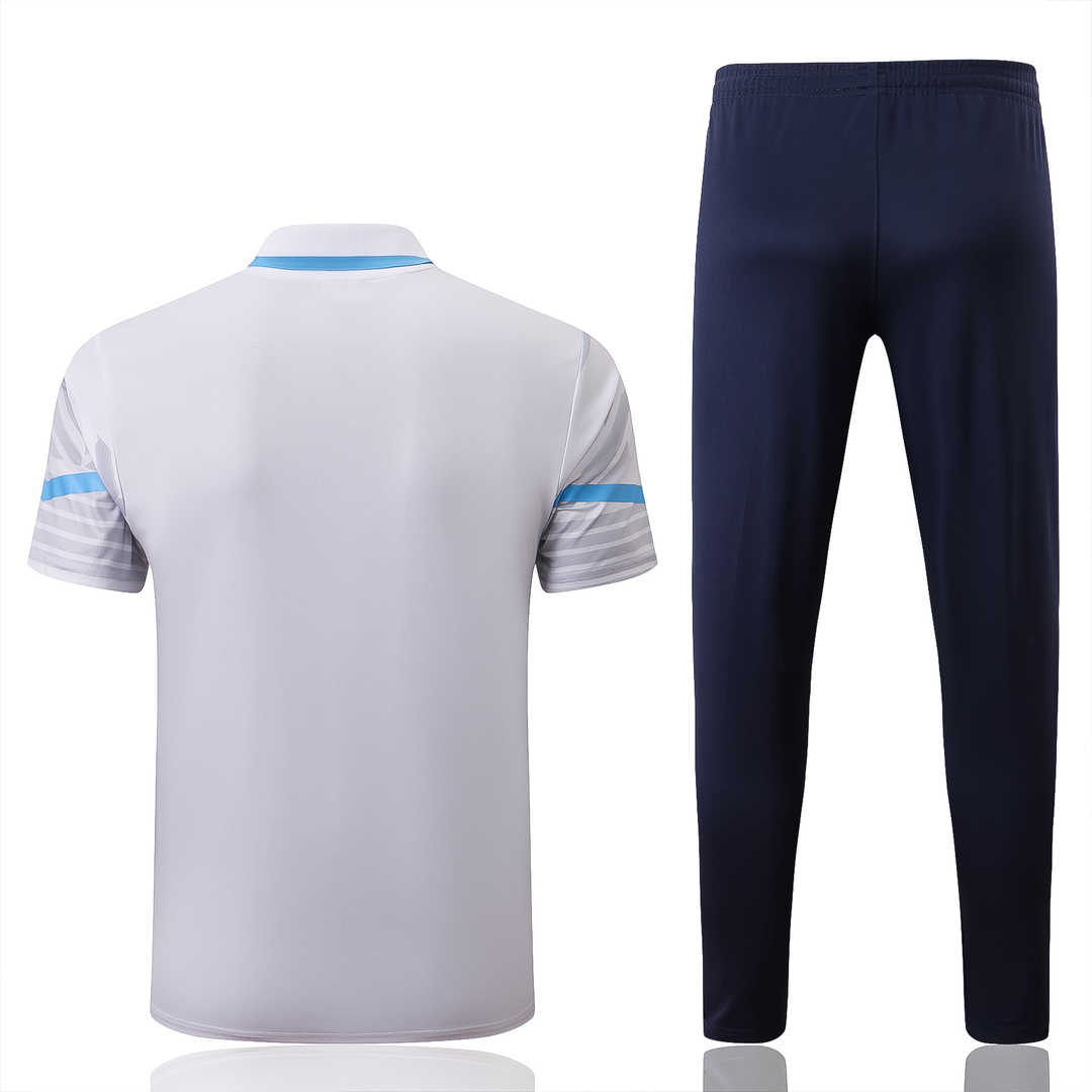Marseille Soccer Polo + Pants Replica White 2022/23 Mens