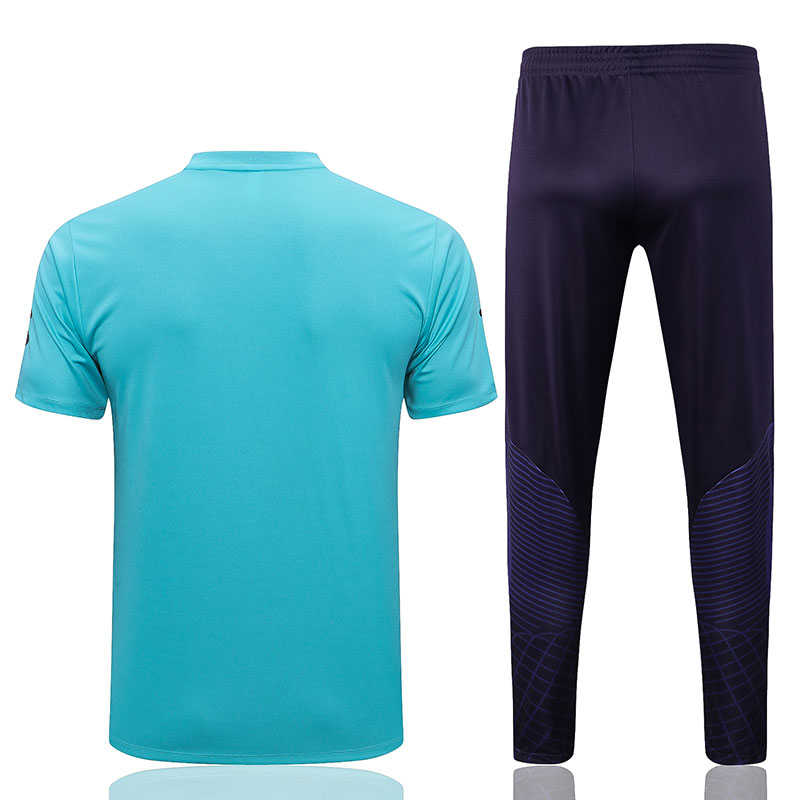 Brazil Soccer Polo + Pants Replica Light Blue 2022/23 Mens
