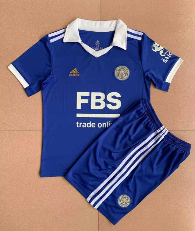 Leicester City Soccer Jersey + Short Replica Home 2022/23 Youth