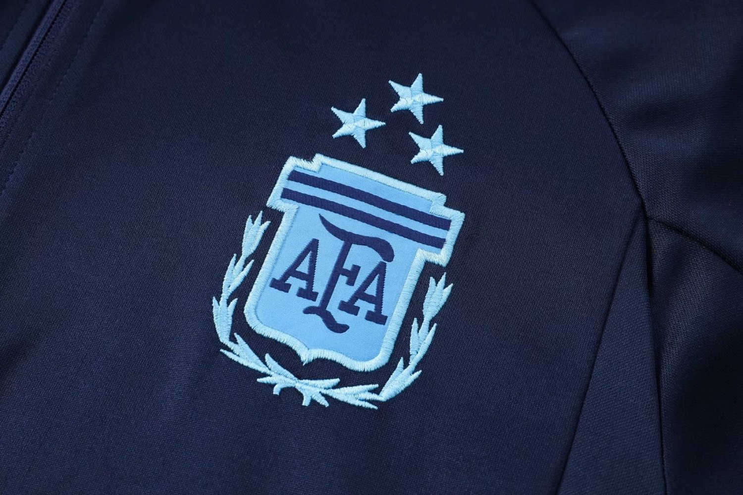 Argentina Soccer Jacket + Pants Replica 3-Star Navy 2023 Mens