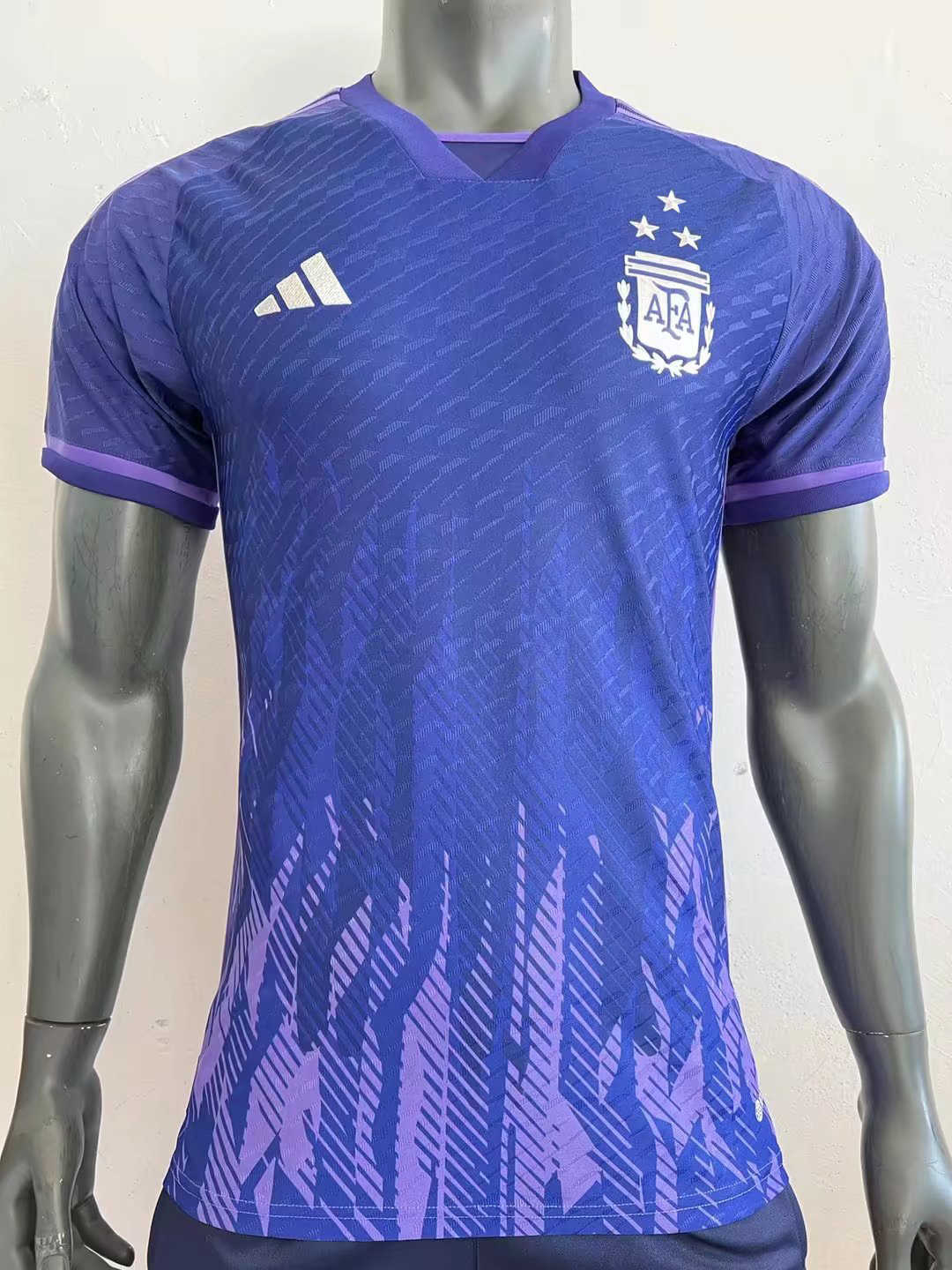 Argentina Soccer Jersey Replica 3-Star Away World Cup Champions 2023 Mens (Player Version)