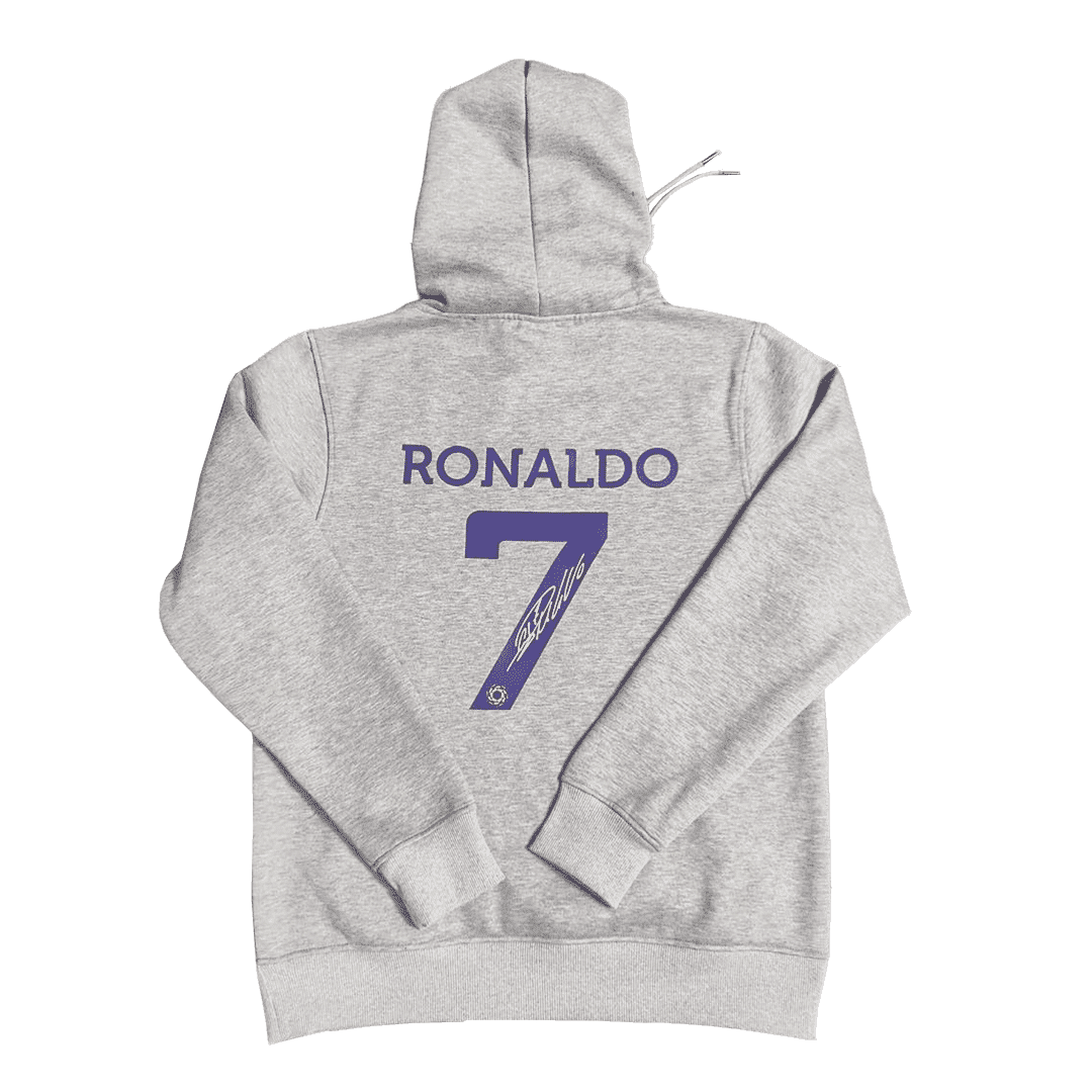 Al Nassr Soccer Sweatshirt Replica Ronaldo Gray 2022/23 Mens (Hoodie)