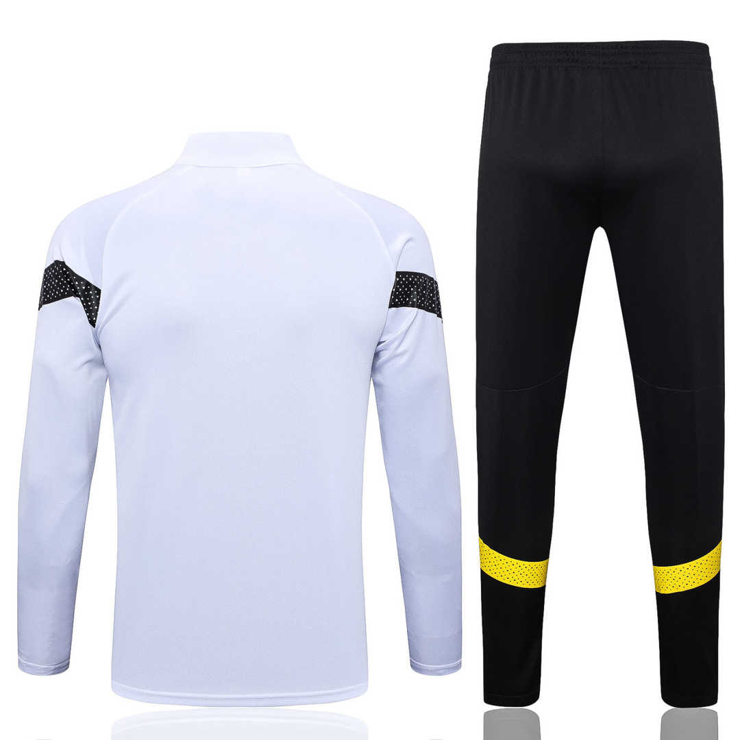 Borussia Dortmund Soccer Training Suit Replica White 2022/23 Mens
