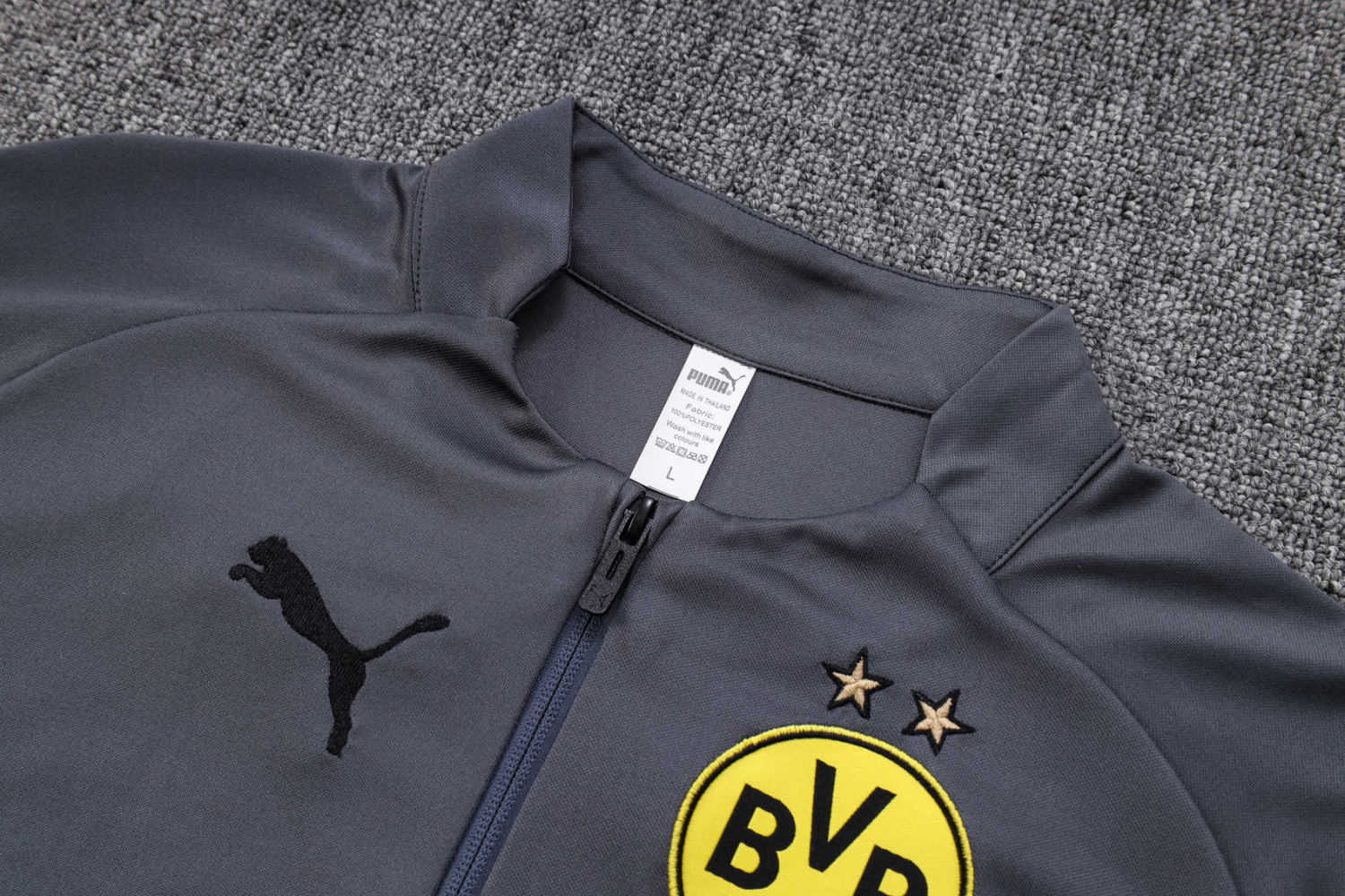 Borussia Dortmund Soccer Training Suit Replica Grey 2022/23 Mens