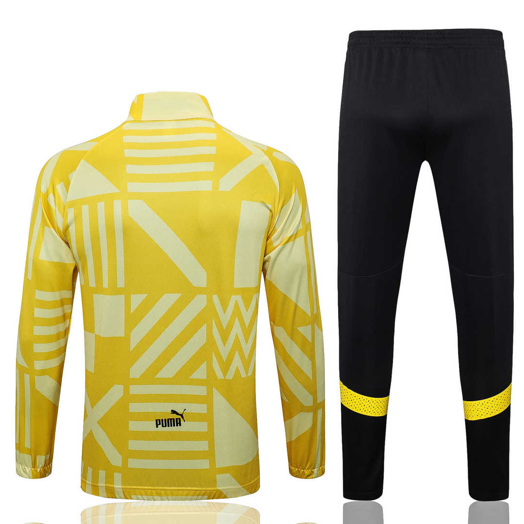 Borussia Dortmund Soccer Jacket + Pants Replica Yellow - White 2022/23 Mens