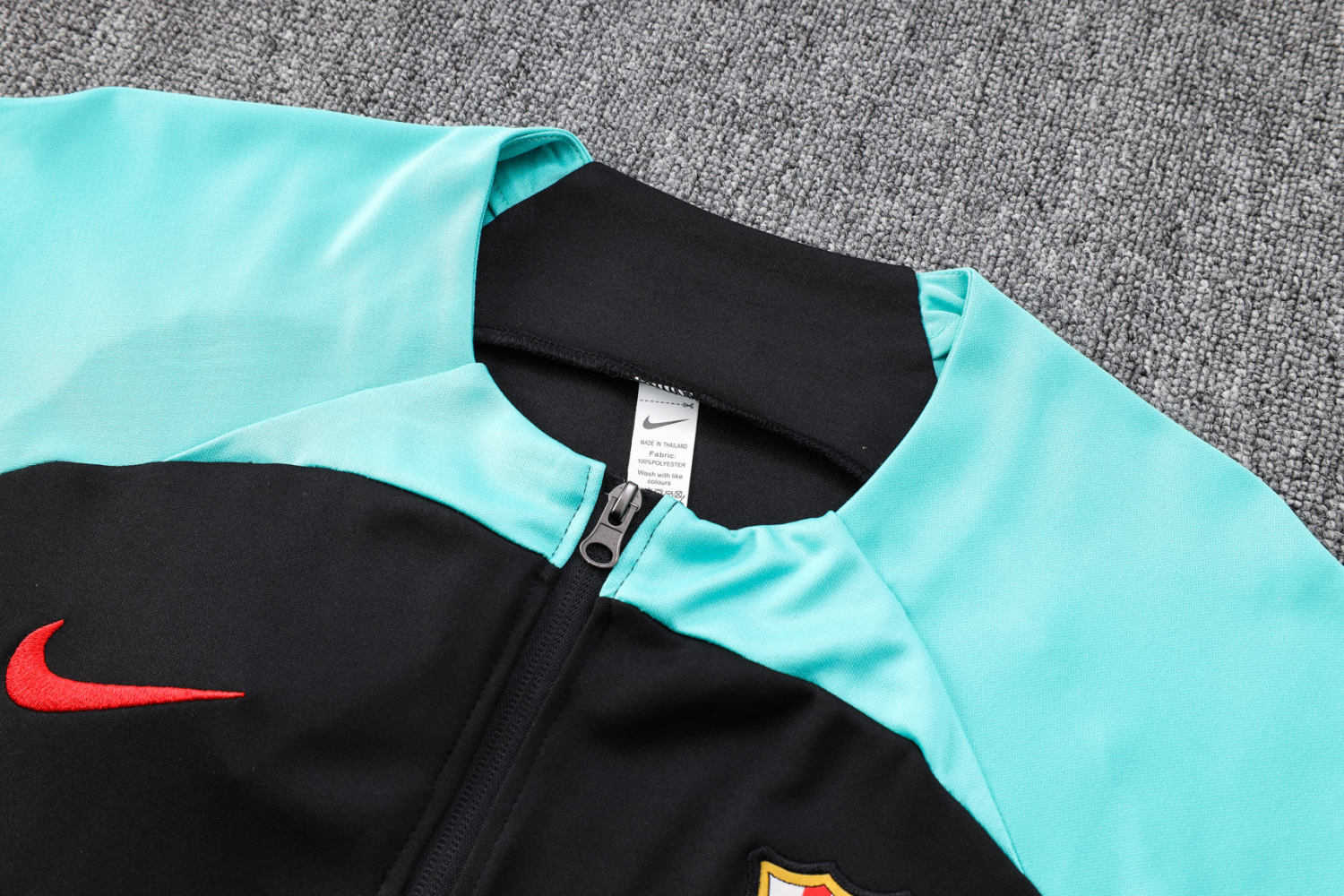 Barcelona Soccer Jacket + Pants Replica Black 2022/23 Mens