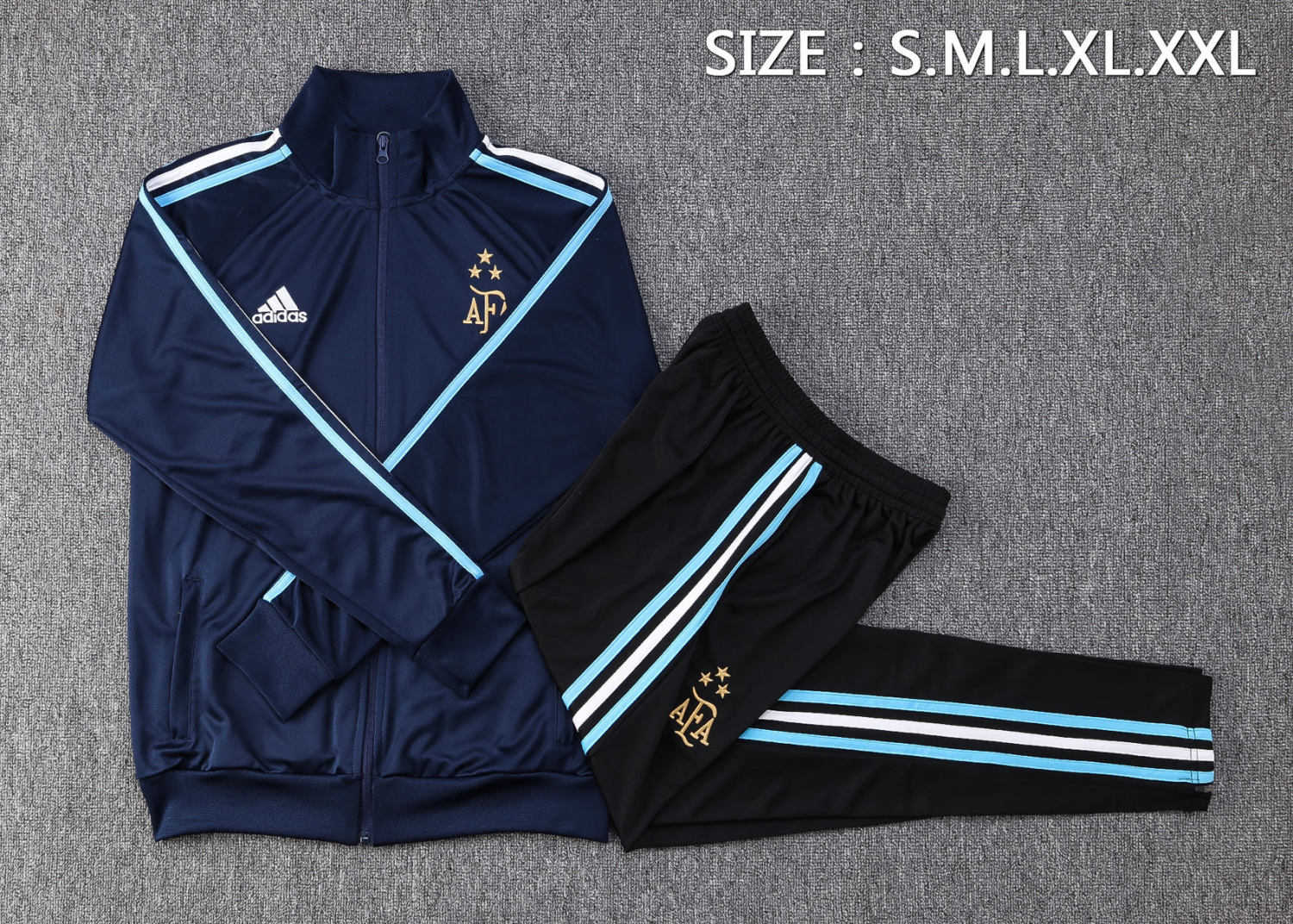 Argentina Soccer Jacket + Pants Replica Navy 2023 Mens