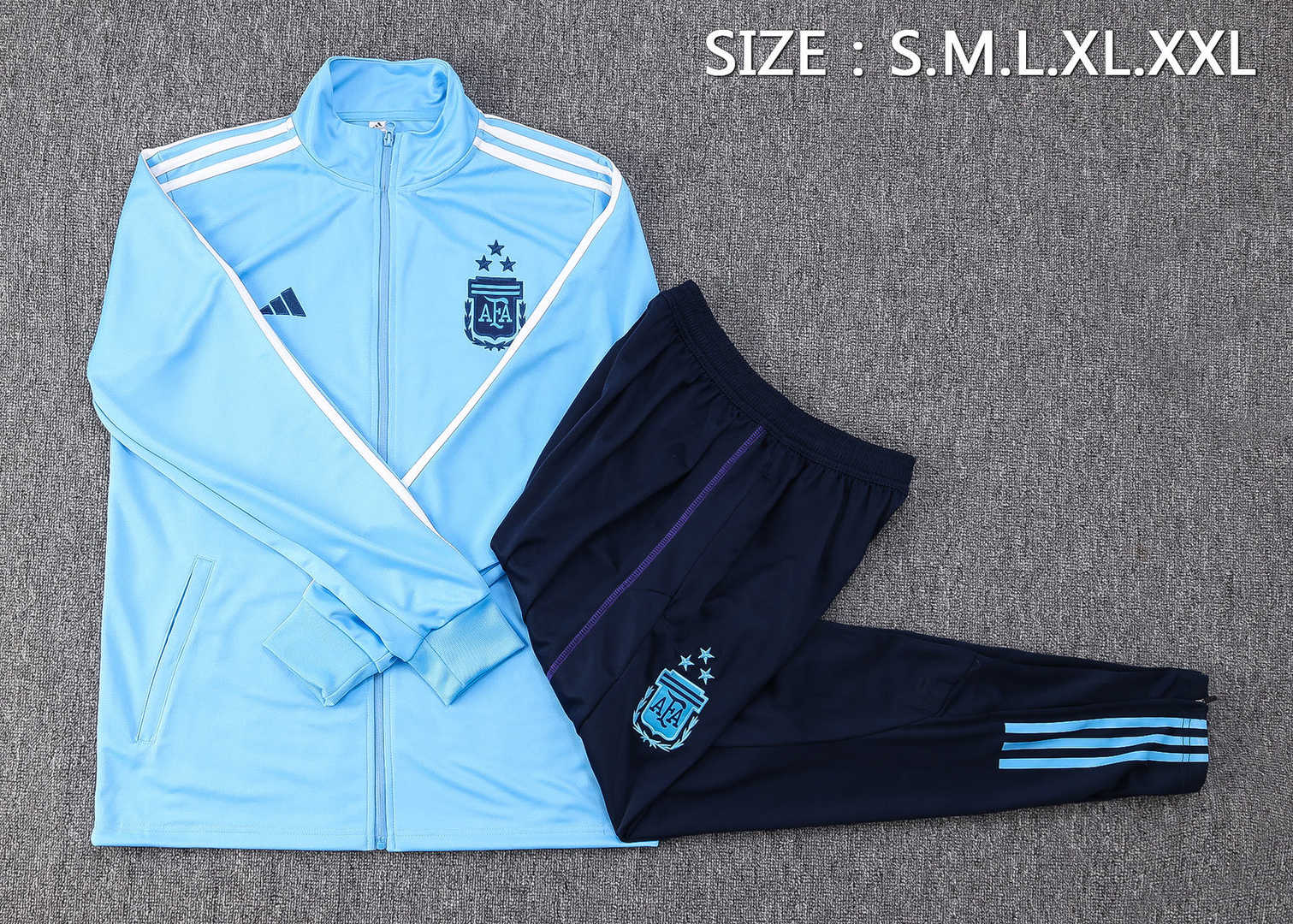 Argentina Soccer Jacket + Pants Replica Blue 2023 Mens