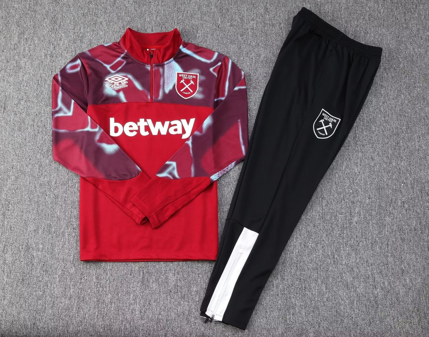 West Ham United Soccer Training Suit Replica Wine 2023/24 Mens