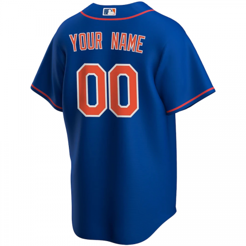 New York Mets 2020 Alternate Royal Replica Custom Jersey Mens 