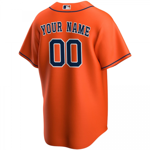 Houston Astros 2020 Alternate Orange Replica Custom Jersey Mens 
