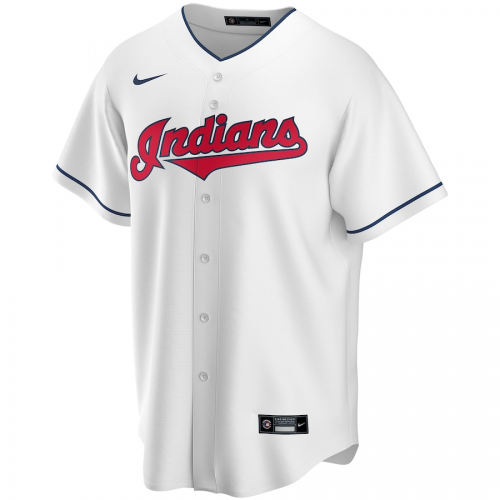 Cleveland Indians 2020 Home White Replica Custom Jersey Mens 