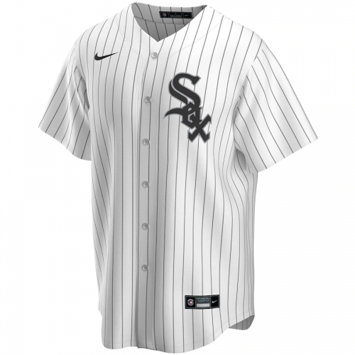 Chicago White Sox 2020 Home White Black Replica Custom Jersey Mens 