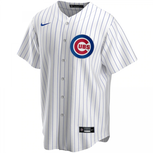Chicago Cubs 2020 Home White&Royal Replica Custom Jersey Mens 